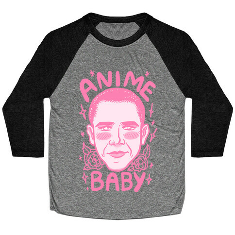 Anime Baby Obama Baseball Tee