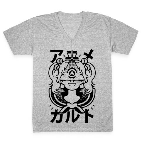 Anime Illuminati Cult V-Neck Tee Shirt