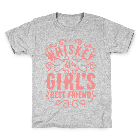 Whiskey Is A Girl's Best Friend Kids T-Shirt