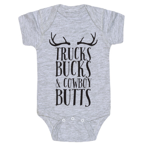 Trucks Bucks and Cowboy Butts Baby One-Piece