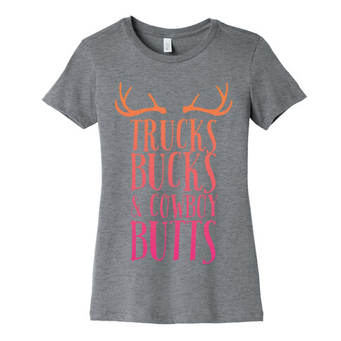 Trucks Bucks and Cowboy Butts Womens T-Shirt