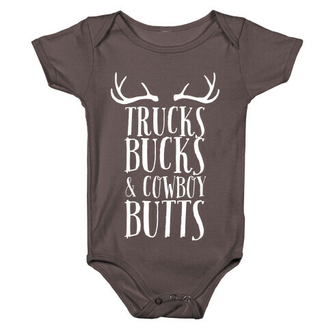 Trucks Bucks and Cowboy Butts Baby One-Piece