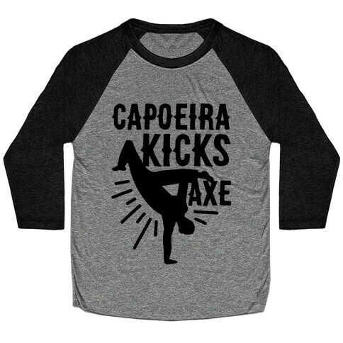 Capoeira Kicks Axe Baseball Tee