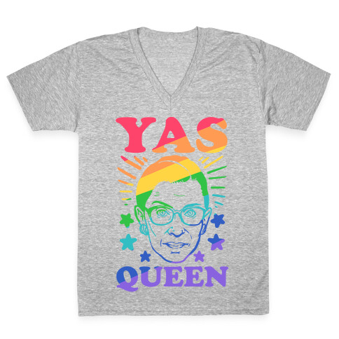 Yas Queen RBG V-Neck Tee Shirt