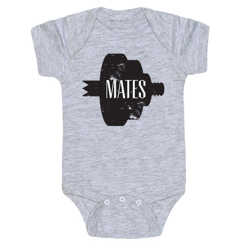 Swole Mates distressed (Mate Half) Baby One-Piece