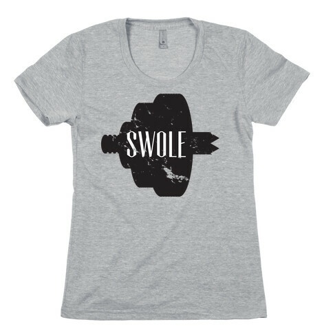 Swole Mates Distressed (swole half) Womens T-Shirt
