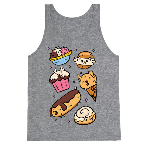 Kawaii Food Dogs Tank Top