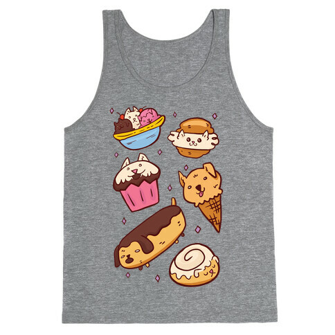 Kawaii Food Dogs Tank Top