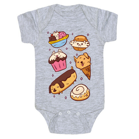 Kawaii Food Dogs Baby One-Piece