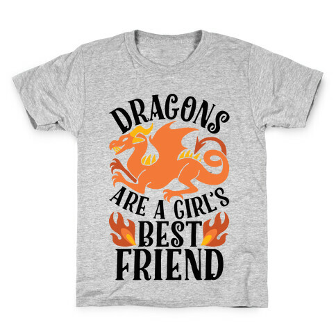 Dragons Are A Girl's Best Friend Kids T-Shirt