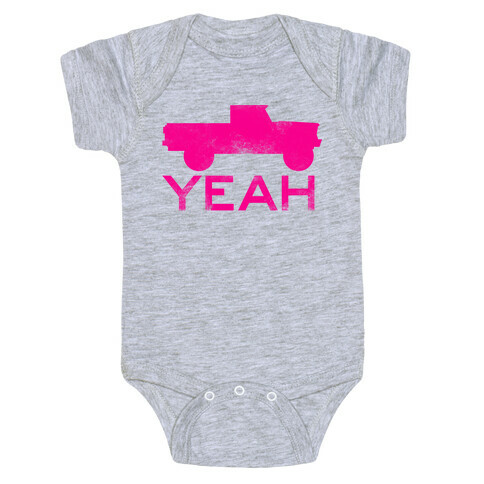 Truck Yeah (pink) Baby One-Piece