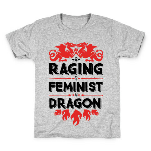 Raging Feminist Dragon Kids T-Shirt