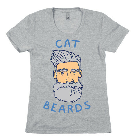 Grey Cat Beards Womens T-Shirt