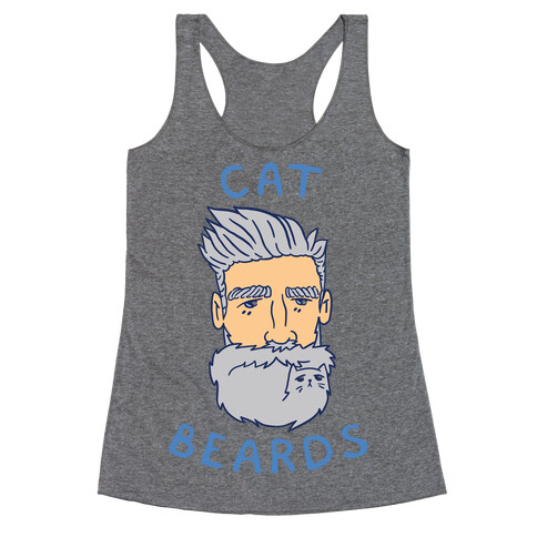 Grey Cat Beards Racerback Tank Top