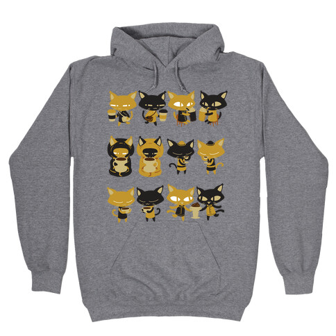 Coffee Cats Hooded Sweatshirt