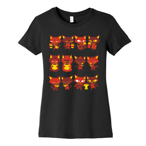 Coffee Cats Womens T-Shirt