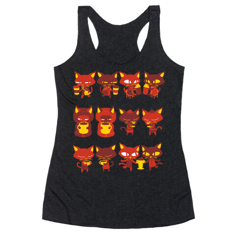 Coffee Cats Racerback Tank Top