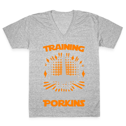 Training to Avenge Porkins V-Neck Tee Shirt