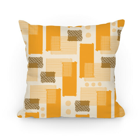 Yellow Geometric Pattern Pillow