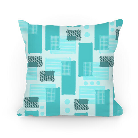 Teal Geometric Pattern Pillow