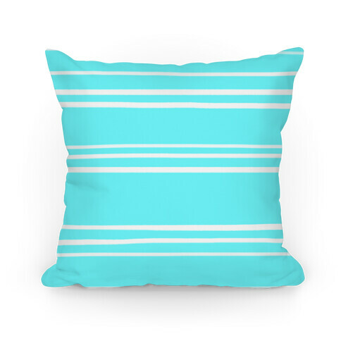 Teal Stripe Pattern Pillow