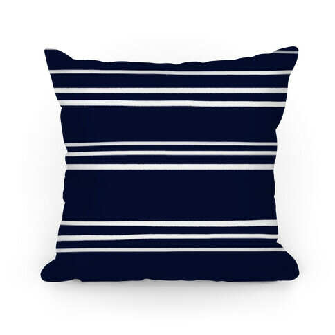 Navy Stripe Pattern Pillow