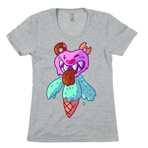 Ice Cream Bear Womens T-Shirt