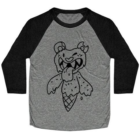 Ice Cream Bear Baseball Tee