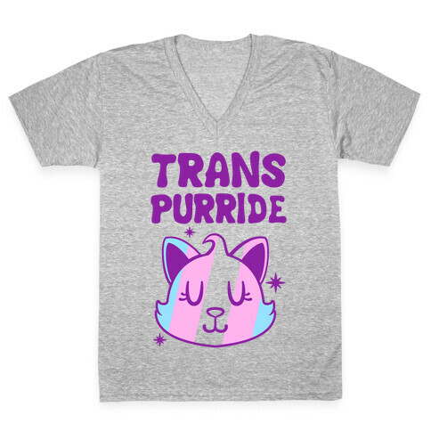 Trans Purride V-Neck Tee Shirt