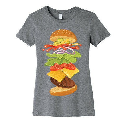 Anatomy Of A Burger Womens T-Shirt