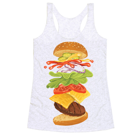 Anatomy Of A Burger Racerback Tank Top