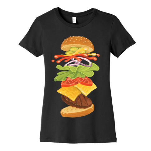 Anatomy Of A Burger Womens T-Shirt