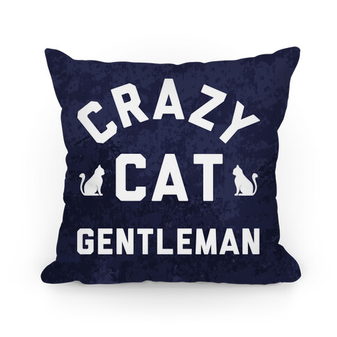 Crazy Cat Gentleman Pillow