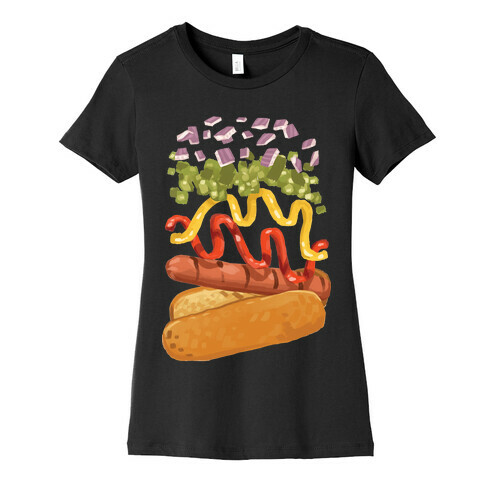 Anatomy Of A Hot Dog Womens T-Shirt