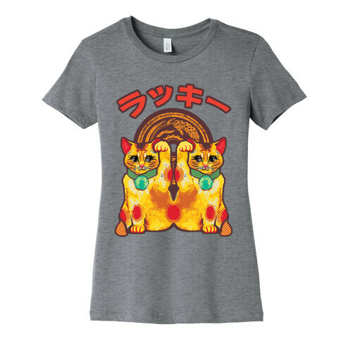 Lucky Cat Pop Art Womens T-Shirt