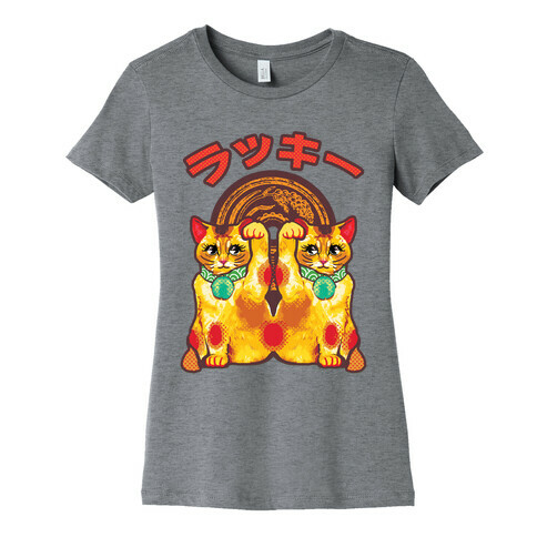 Lucky Cat Pop Art Womens T-Shirt