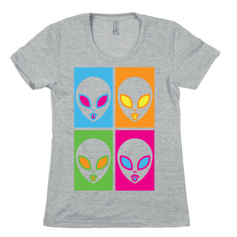 Pop Art Aliens Womens T-Shirt