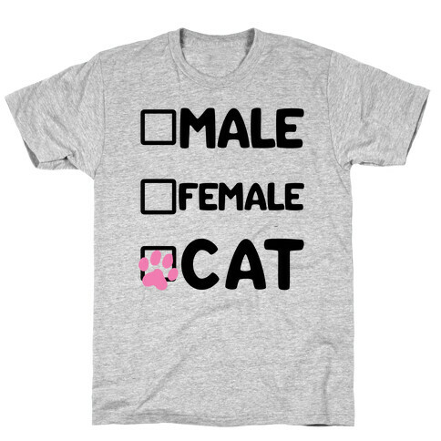Male, Female, Cat T-Shirt
