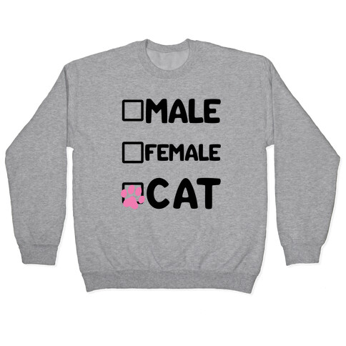 Male, Female, Cat Pullover