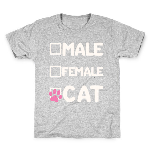 Male, Female, Cat Kids T-Shirt