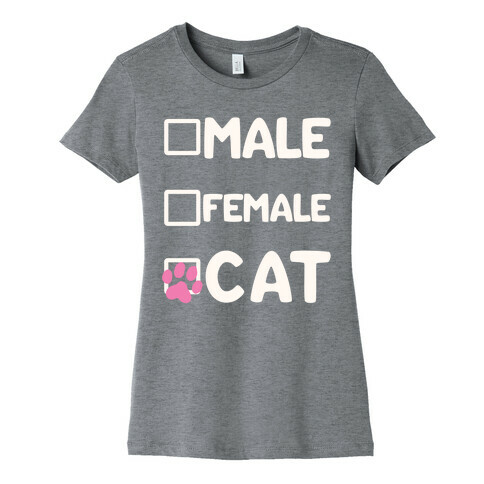 Male, Female, Cat Womens T-Shirt