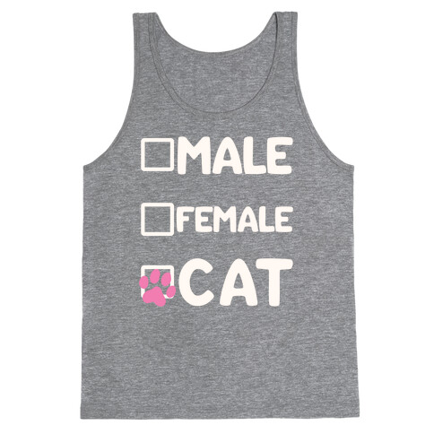 Male, Female, Cat Tank Top