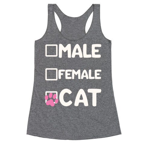 Male, Female, Cat Racerback Tank Top