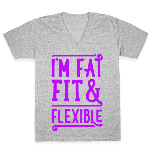 Fat Fit and Flexible V-Neck Tee Shirt