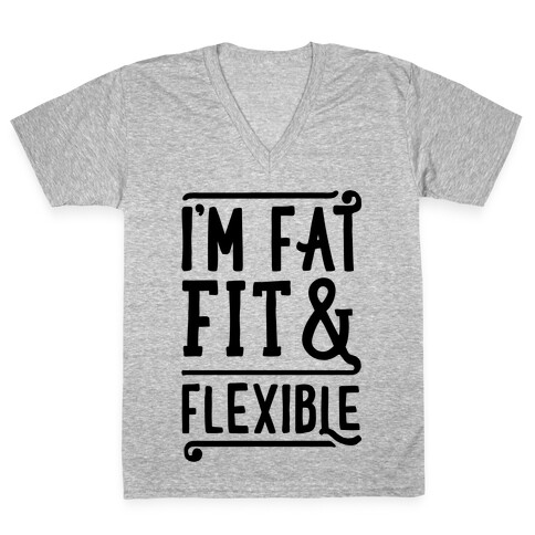 Fat Fit and Flexible V-Neck Tee Shirt