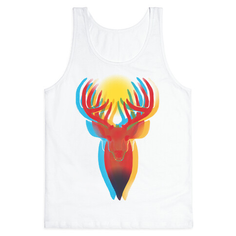 Pop Art Deer Head Tank Top