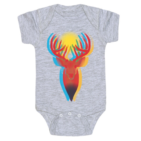 Pop Art Deer Head Baby One-Piece