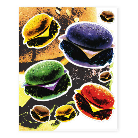 Cheeseburger  Stickers and Decal Sheet