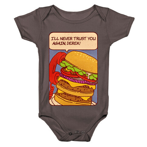 Burger Pop Art Comic Panel Baby One-Piece