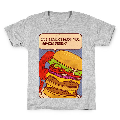 Burger Pop Art Comic Panel Kids T-Shirt